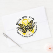 膀胱がん蝶の部族 ラウンドシール (封筒)