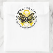 膀胱がん蝶の部族 ラウンドシール (バッグ)