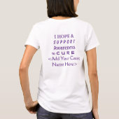 膀胱がん認識度リボンエンジェルカスタムシャツ Tシャツ (裏面)