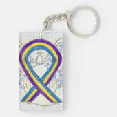 膀胱がん認識度リボンエンジェルキーチェーン キーホルダー (裏面)