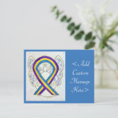 膀胱がん認識度リボンエンジェルポストカード ポストカード (スタンド正面)