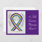 膀胱がん認識度リボンエンジェルポストカード ポストカード (正面/裏面)