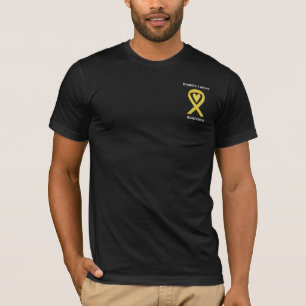膀胱がん認識度リボンカスタムシャツ Tシャツ