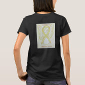膀胱がん認識度リボンカスタムシャツ Tシャツ (裏面)