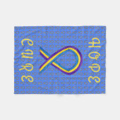 膀胱がん認識度リボンソフトケモブランケット フリースブランケット (正面(横))