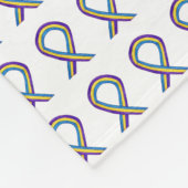 膀胱がん認識度リボンフリースブランケット フリースブランケット (角)