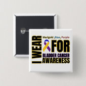 膀胱がん認識度帯 缶バッジ (正面&裏面)