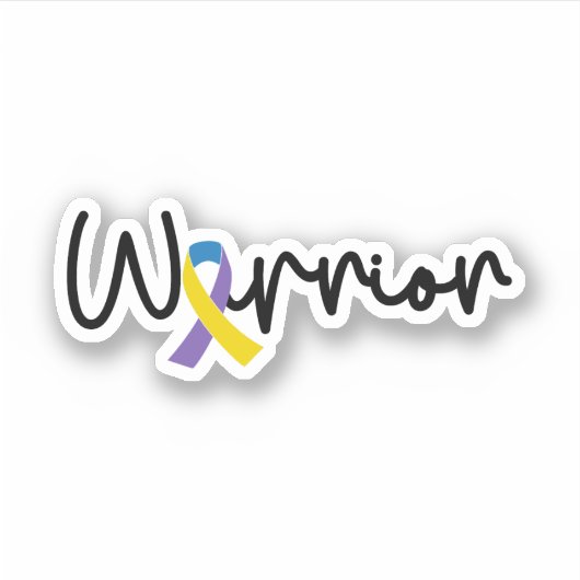 膀胱がん認識度、膀胱がん戦士 シール (正面)