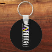 膀胱がん認識度-軍隊戦士リボン キーホルダー (正面)