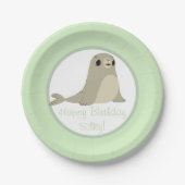 膚触りがよいツノメドリの石のパーティーのプレート- ペーパープレート (正面)