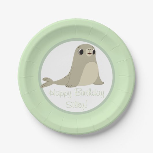 膚触りがよいツノメドリの石のパーティーのプレート- ペーパープレート (正面)