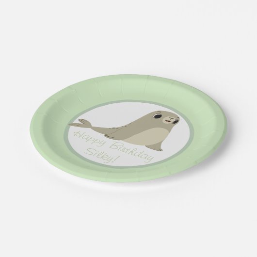 膚触りがよいツノメドリの石のパーティーのプレート- ペーパープレート (アングル)