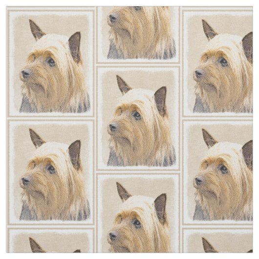 膚触りがよいテリアの絵画-かわいい元の犬の芸術 ファブリック (見本)