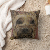 膚触りがよい幸せなヨークシャーテリアのかわいいスケッチ クッション (ブランケット)