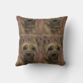 膚触りがよい幸せなヨークシャーテリアのかわいいスケッチ クッション (裏面)