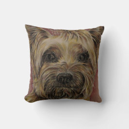 膚触りがよい幸せなヨークシャーテリアのかわいいスケッチ クッション