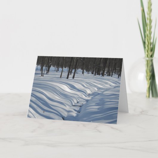 膚触りがよい雪の影を特色にするクリスマスカード シーズンカード (正面)