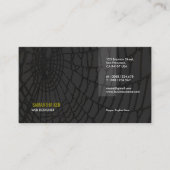 膚触りがよく黒い蜘蛛の巣デザイナー名刺 名刺 (正面)