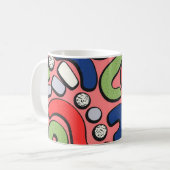 膜シカラフルームレスパターンII コーヒーマグカップ (正面左)