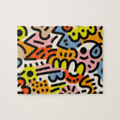 膜シカラフルームレスパターンVII ジグソーパズル (横)