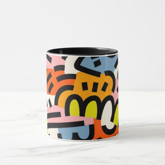 膜シカラフルームレスパターンVII マグカップ (中央)