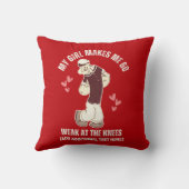 膝で弱いポパイおもしろいバレンタインデー クッション (裏面)