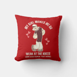 膝で弱いポパイおもしろいバレンタインデー クッション
