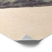 膝のキャンバスに頭を付けた着座女性 ポスター (角)