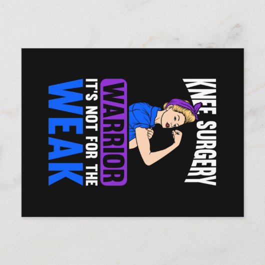 膝の交換は弱い人のためではない ポストカード (正面)