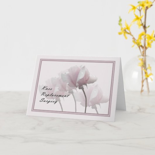 膝の交換手術が良いカードを取得する、バラ カード (黄色い花)