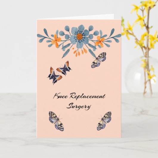 膝の交換手術のカードを取得 カード (黄色い花)