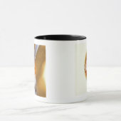 膝の取り替え。 総膝の着色されたX線 マグカップ (中央)