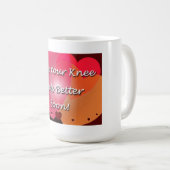 膝の手術が順調に進むハート コーヒーマグカップ (正面右)