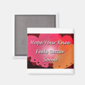 膝の手術が順調に進むハート マグネット (正面/裏面)