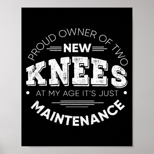 膝の手術の面白い新しい膝の自慢のオーナーギフト ポスター (正面)