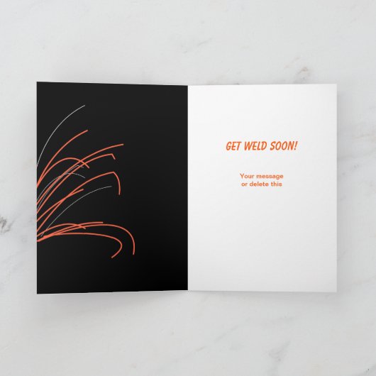 膝の手術はカードのウェルダーユーモアのあるアニメを得る カード (内部)