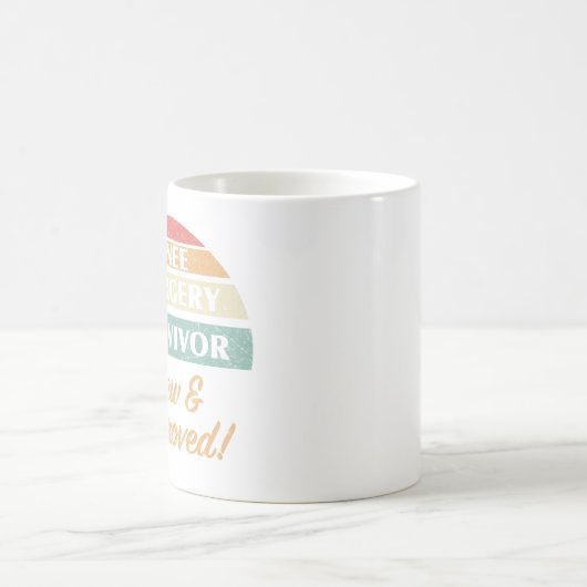 膝の手術を受けた遺族ユーモア コーヒーマグカップ (中央)