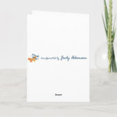 膝の手術グッドラックカード カード (裏面)