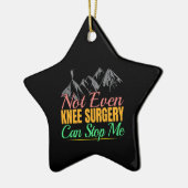 膝の手術ハイキング引用文 – マウンテンクライマー セラミックオーナメント (左)