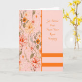 膝の手術ピーチカラーがすぐによくなる カード (黄色い花)