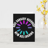 膝の手術後の回復 新しいACL ローディング 面白い 元気に  カード (黄色い花)