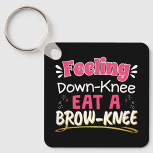 膝の手術陽性パン – Cute Brownie キーホルダー