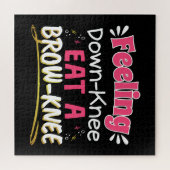 膝の手術陽性パン – Cute Brownie ジグソーパズル (横)