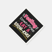 膝の手術陽性パン – Cute Brownie スタンダードカクテルナプキン (角)