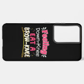 膝の手術陽性パン – Cute Brownie Samsung Galaxyケース (裏面横)