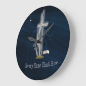 膝を一つ一つ打つ ラージ壁時計 (傾斜)