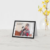 膝を使ってユーモラスに天気を予測 カード (黄色い花)