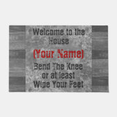 膝を曲げて下さい ドアマット (正面)