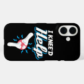 膝を痛めた人のためのひざ置換手術ジョーク 新しいひざ Case-Mate iPhoneケース (裏面 (横))