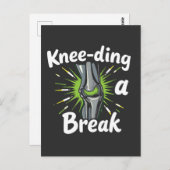 膝を膝で打ちおもしろい直す ポストカード (正面/裏面)